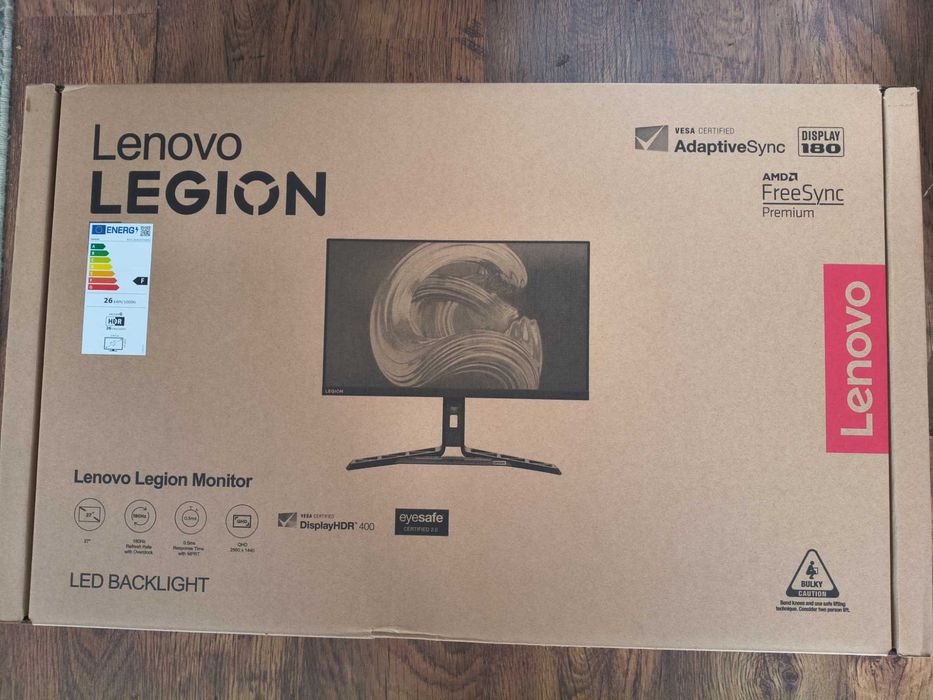 Monitor Lenovo Legion R27q-30 165hz, Rozdzielczość 2K + Gwarancja