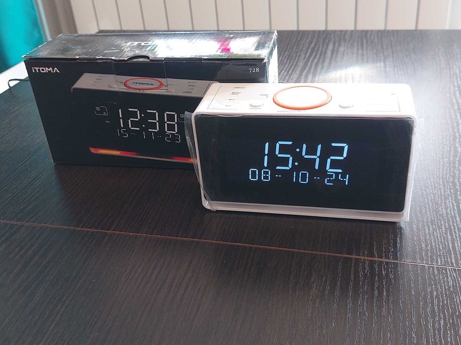 Radiobudzik iTOMA, radio FM, DAB, Bluetooth, Budzik, Ładowarka, DCF77