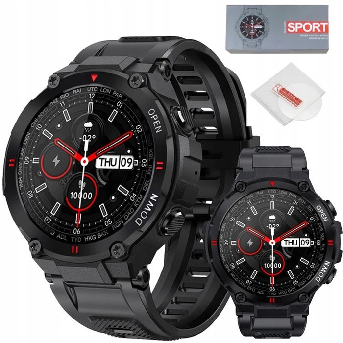 Smartwatch Męski Zegarek Do Xiaomi Samsung Huawei - Czarny