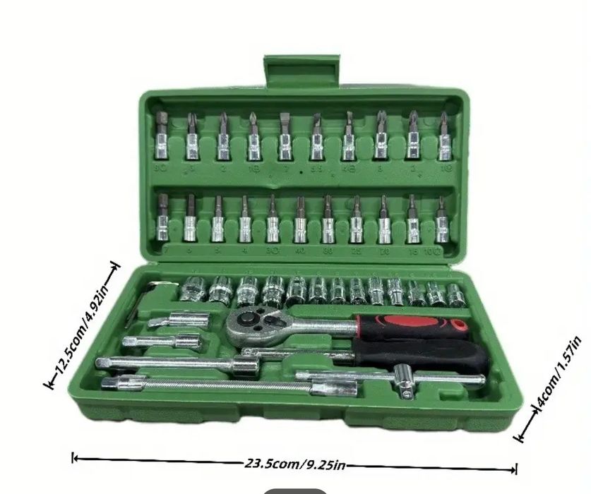 Conjunto de chaves de soquete 46 peças