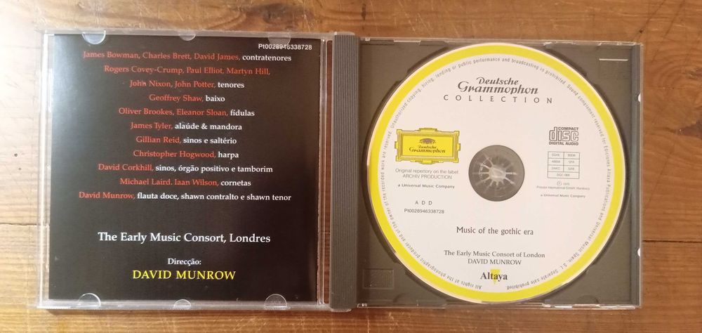 Música da Época Gótica  - David Munrow ‎[Deutsche Grammophone CD]