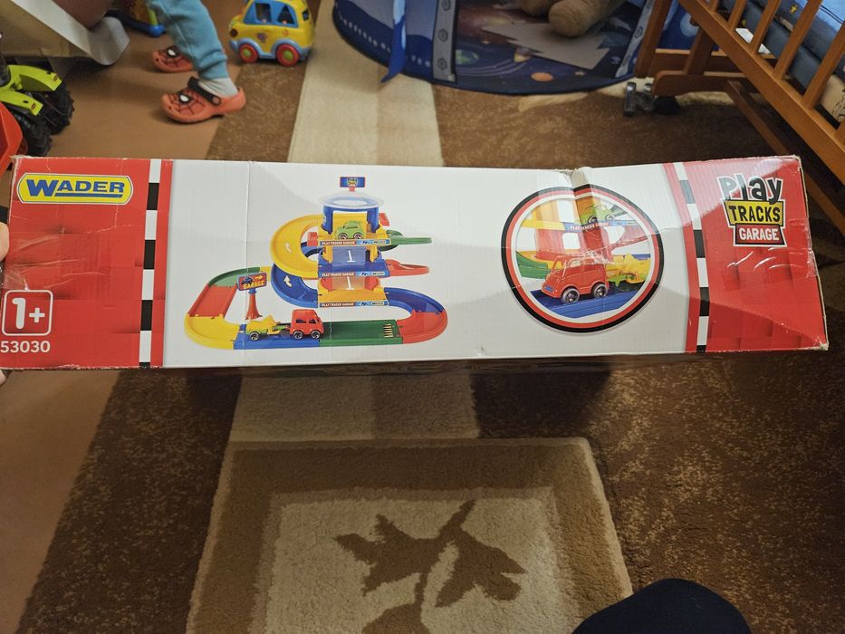 Дитячий гараж для машинок конструктор дитячий трек Wader 3- level gara