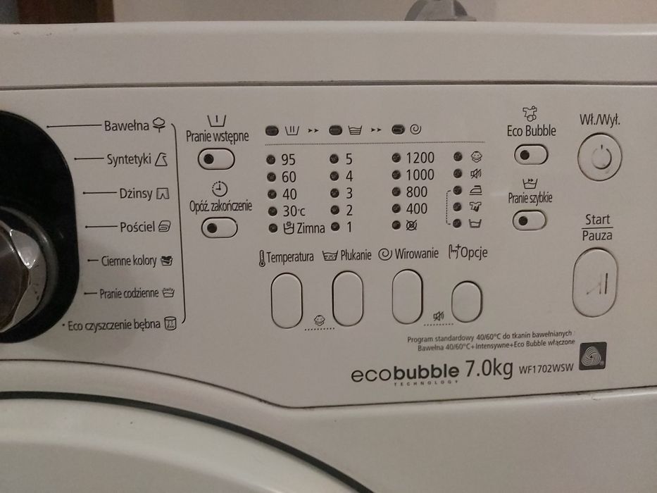 Pralka Samsung ecobubble WF1702WSW na części