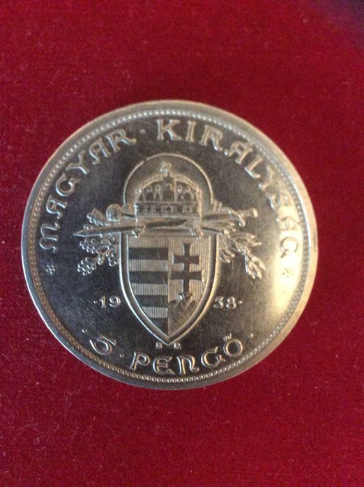 Серебро-5 пенго 1938 года