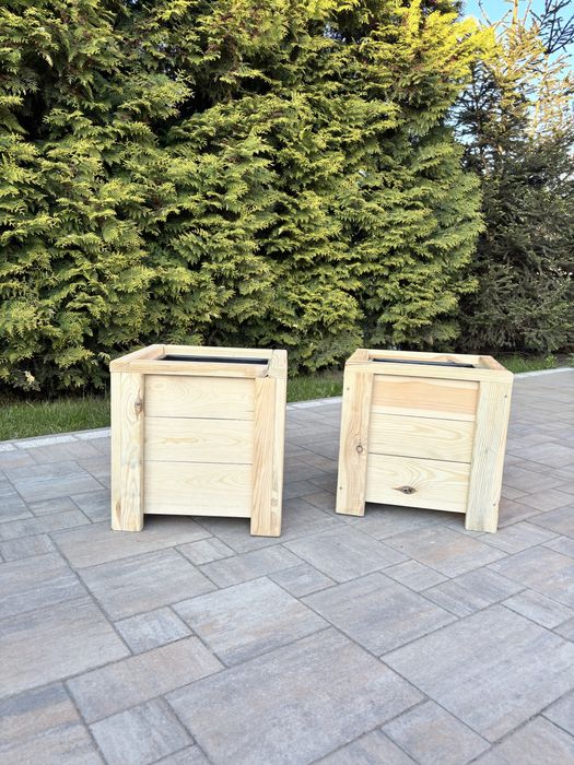Solidna Donica Drewniana Ogrodowa – Taras, Balkon – Naturalna Sosna