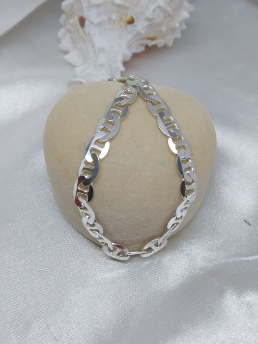 Piękna srebrna bransoletka splot Gucci, srebro 925, dł. 19 cm