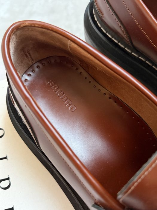 Коричені лофери sandro paris оригінал