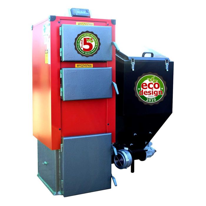 KOTŁY 15 kW do 150m2 Kocioł na EKOGROSZEK z PODAJNIKIEM Piec