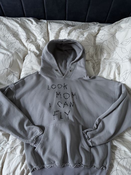 Szara bluza Skilly 'LOOK MOM I CAN FLY'