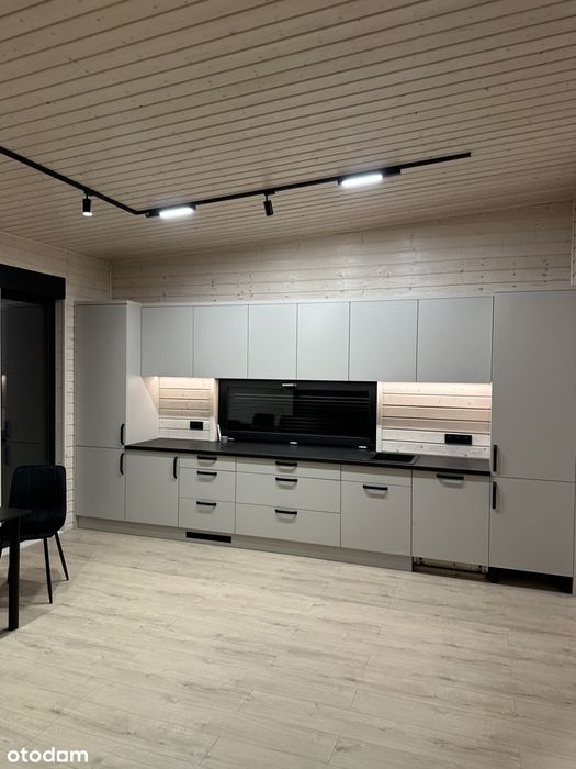 Nowoczesny dom 65m2 działka 1000m nad jeziorem przy lesie, kominek