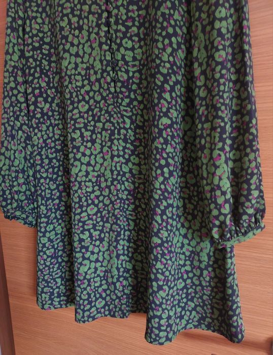 Vestido Estampado Verde Mango, TM