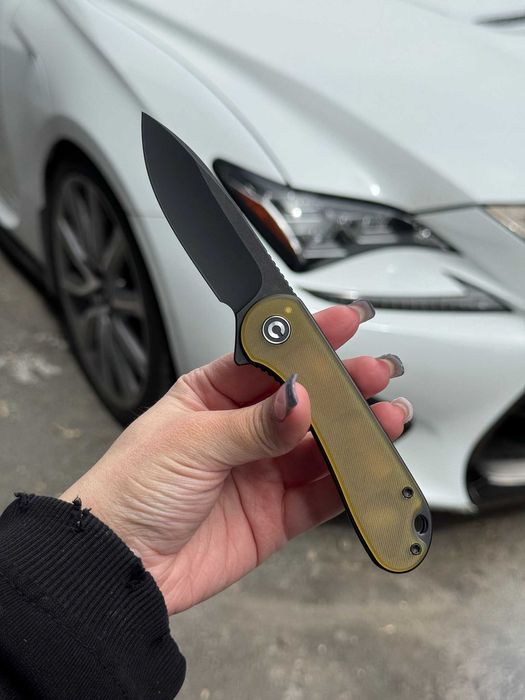 Складний ніж Civivi Elementum Flipper Ultem Handle Black Stonewash