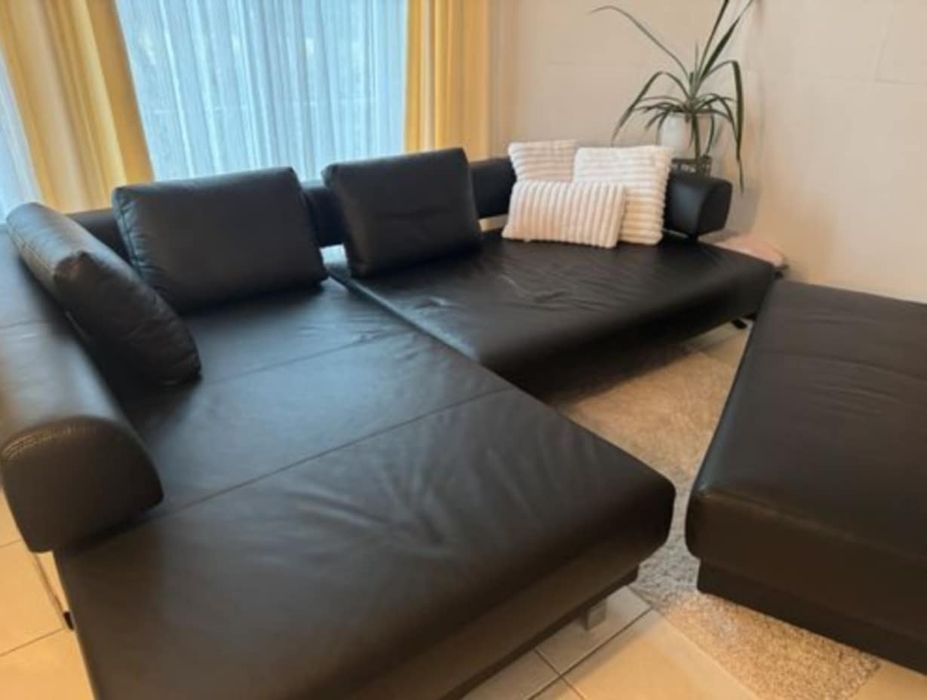 Narożnik skórzany elektrycznie rozsuwany. Ewald Schillig Face. Relax