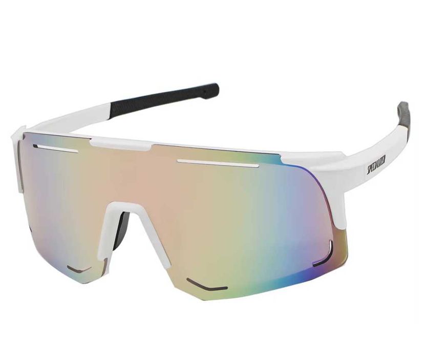 Okulary rowerowe UV400 Białe Kolorowe