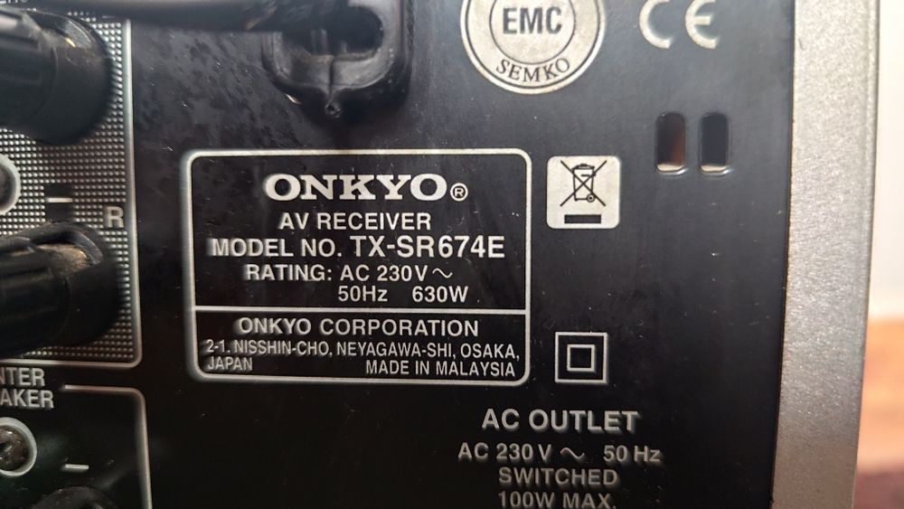ONKYO TX-SR674E  7.1  150W/kanał HDMI