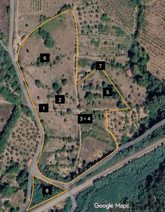 Quinta de 3,6 hectares com ruínas e terreno urbano em Alcaide