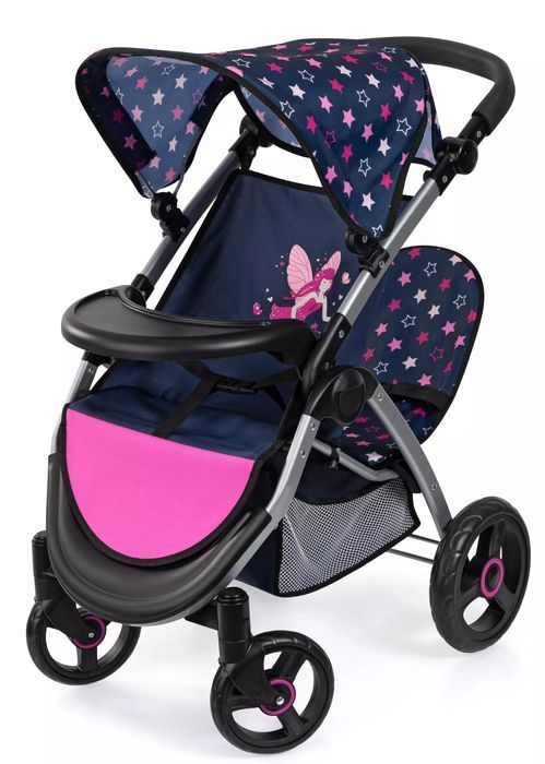 Bayer Wózek dla lalek dla bliźniaków z torbą 39416AA. Bayer