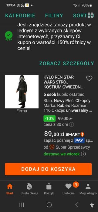 Kostium  Kylo Ren STAR WARS