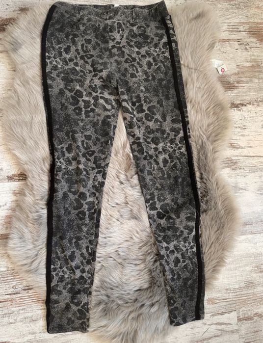 Legginsy getry leginsy spodnie panterka M/L