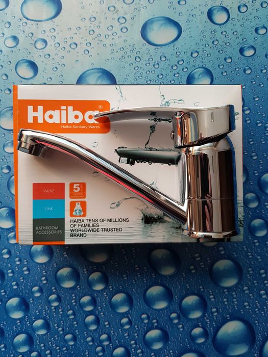 Смеситель змiшувач для умывальника Haiba FOCUS 004 излив 15 см латунь