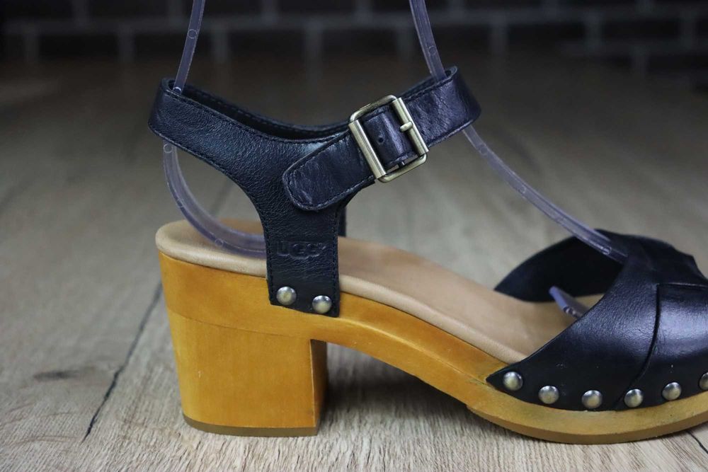 Ugg skórzane damskie sandały drewniaki 37 ( 23,5 cm)