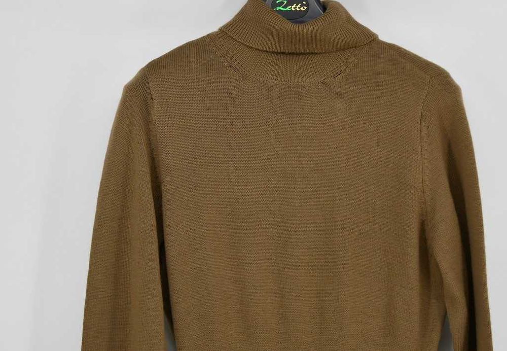 Długa, taliowana, wełniana sukienka z golfem Bonprix premium 36/38