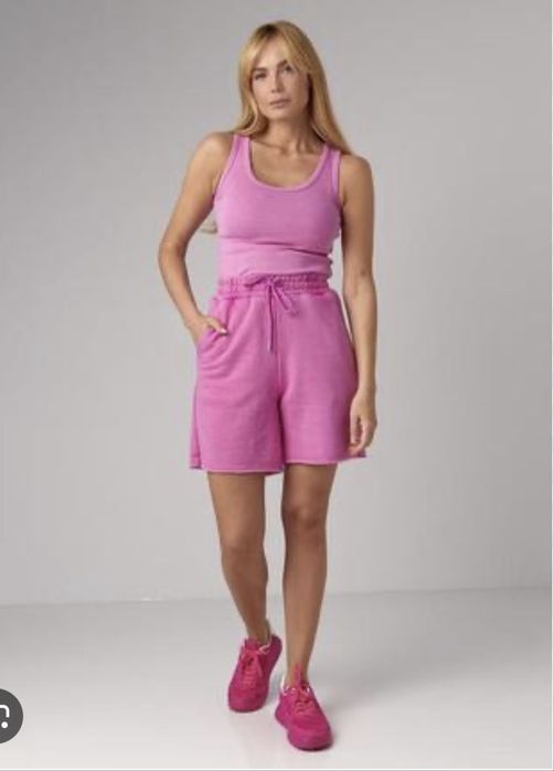 Шорти оверсайз рожеві