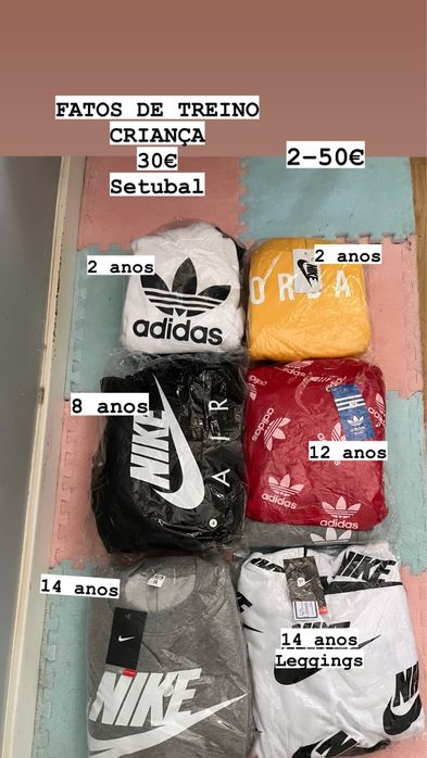 Fatos de treino crinça