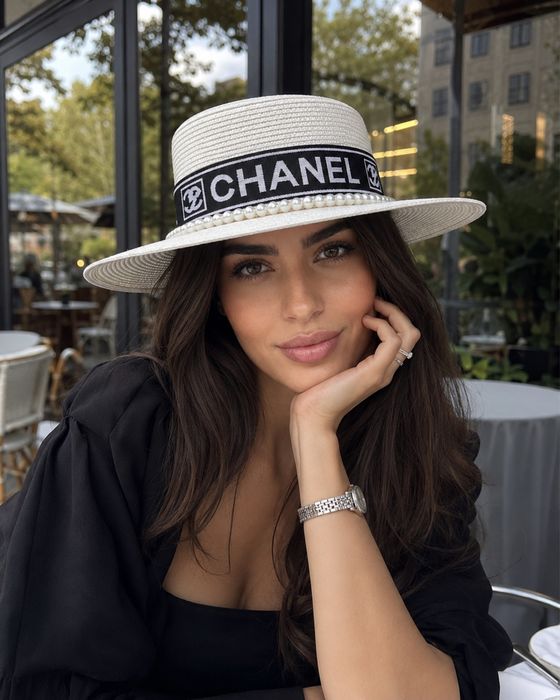 Женская панама шляпа Шанель Chanel