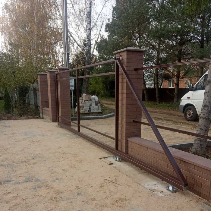 Откатные ворота с калиткой, Відкатні/Розсувні/Откатные, Автоматичні