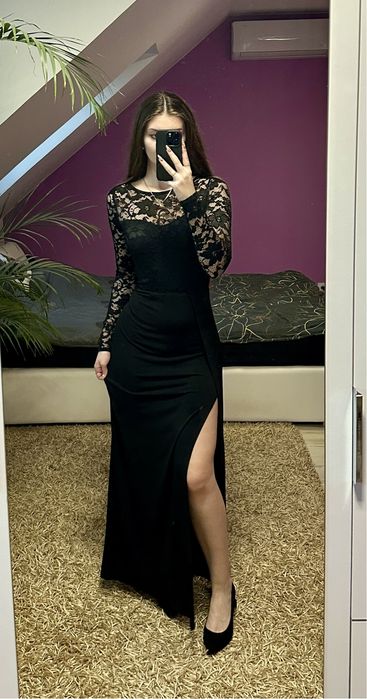 suknia wieczorowa r.38 koronka