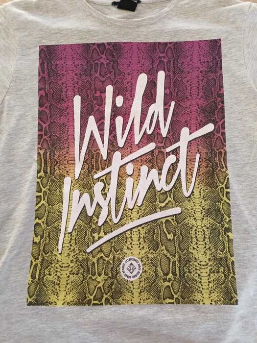 Koszulka męska szara z nadrukiem