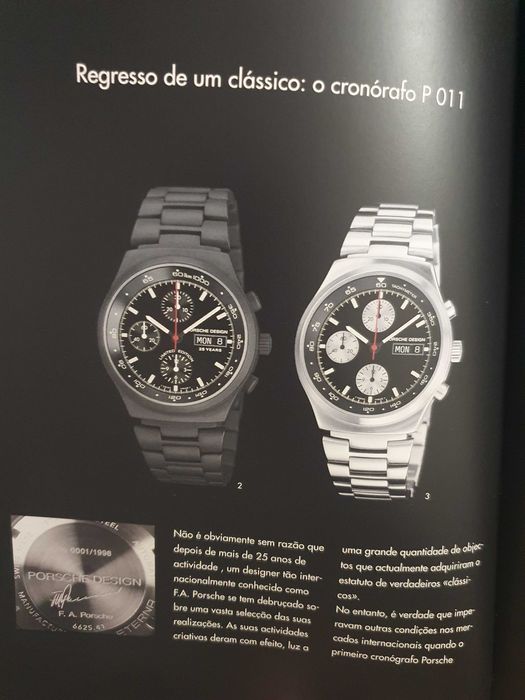 Porsche Design - Catálogo / Livro Oficial de Relógios - Ano 2000