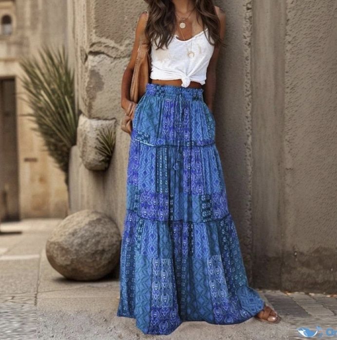 Восточная длинная юбка трайбл Xs/S/M