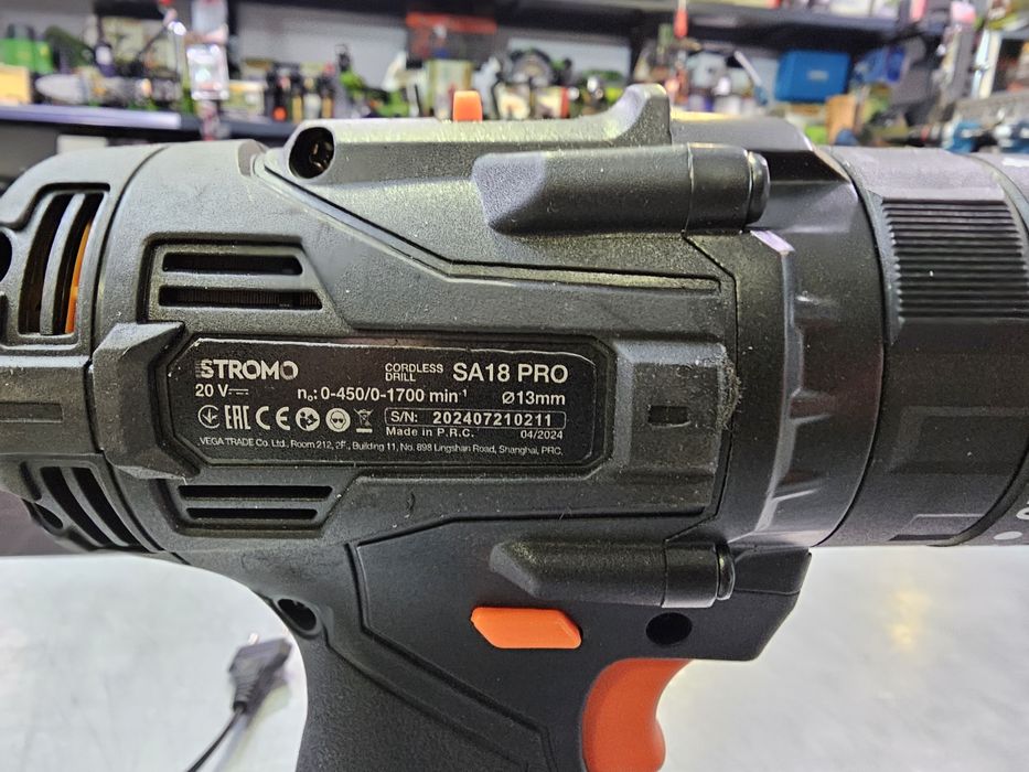Мощный Шуруповерт 50Nm Stromo SA18 Режим удару 13мм Патрон + 4.0Ah акб