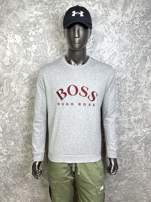Boss Hugo Boss кофта свитшот XL размер свитер серый с принтом