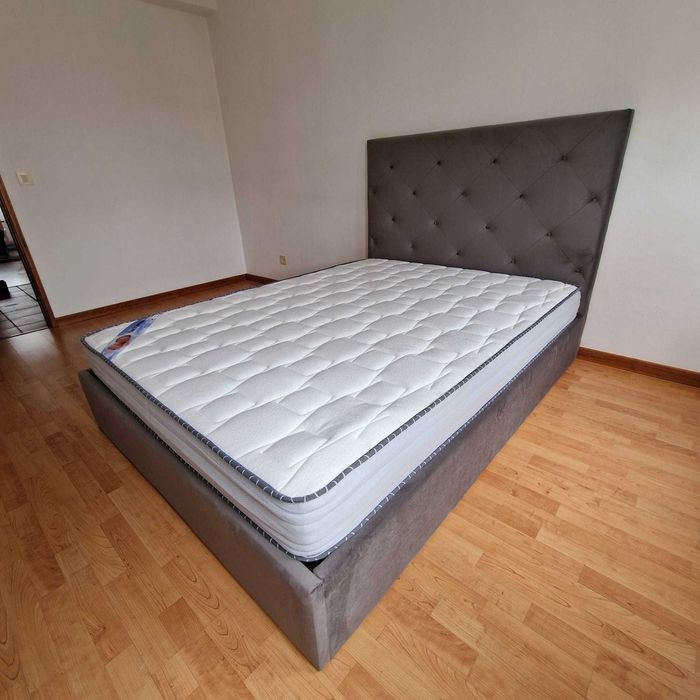 Camas de Casal Estofadas de Luxo 199€ Disp. em Várias Cores! 190x140m!