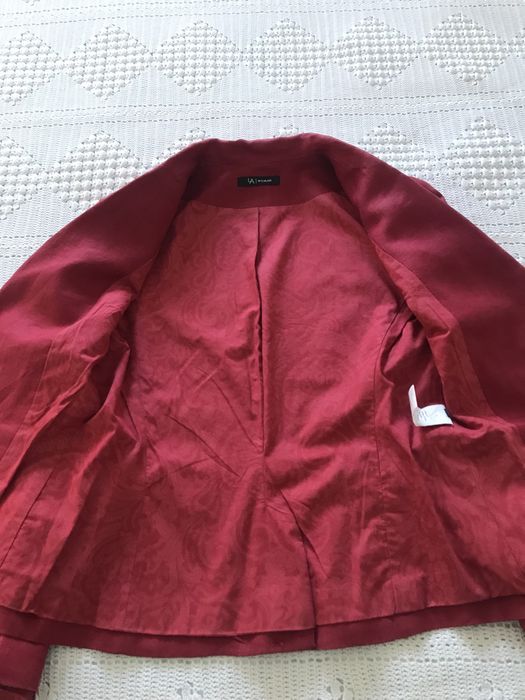 Fato casaco e calça, em linho para senhora/jovem