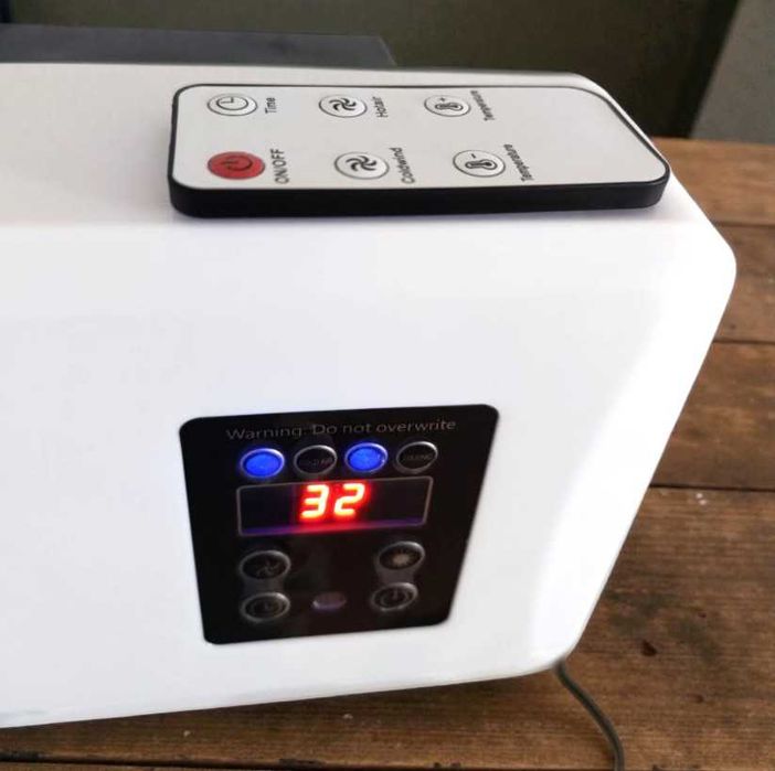 Настінний тепловентилятор 1500Вт дуйчик обігрівач з сушаркою та пульто