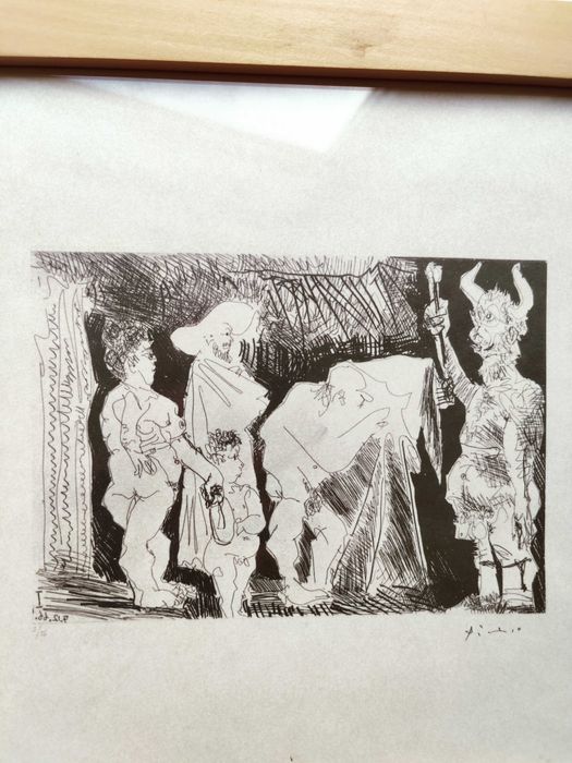 Aquatinta-aqua forta,,Picasso,edycja 55/100, 2 000 zl