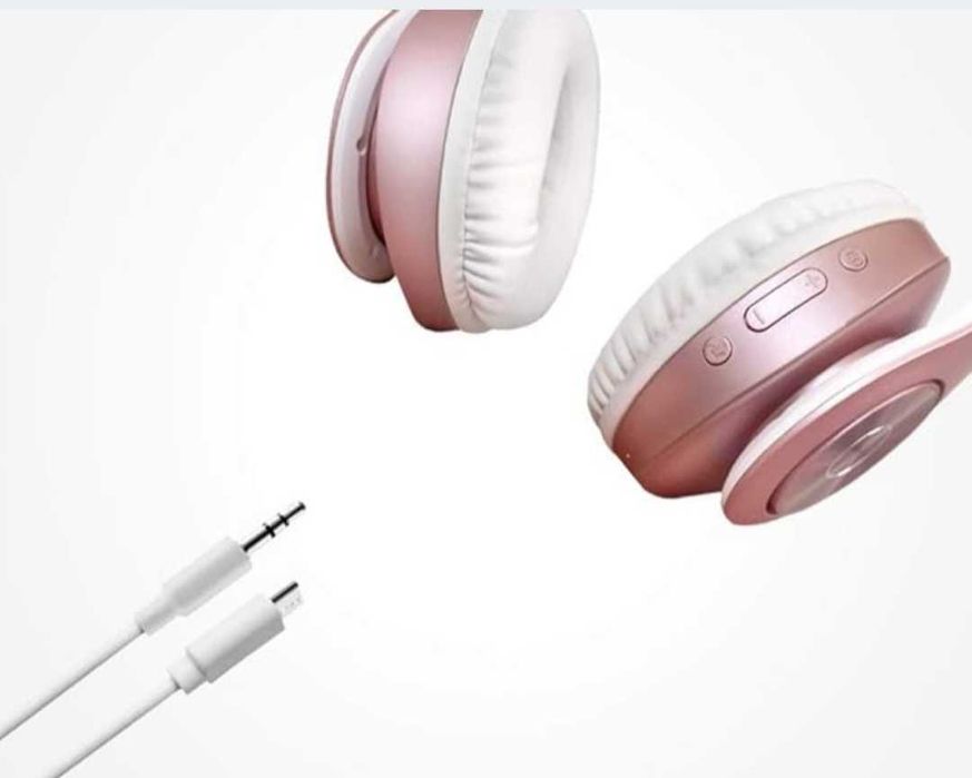 Słuchawki bezprzewodowe nauszne Tuinyo RÓŻOWE