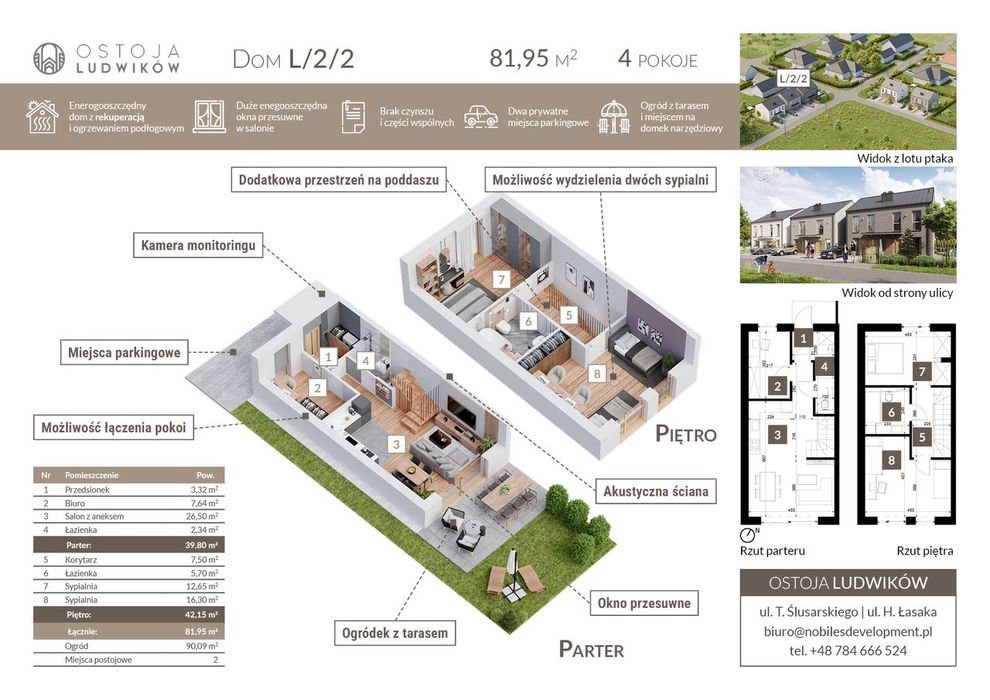 Ostoja Ludwików – dom w cenie mieszkania - 82 mkw z ogrodem