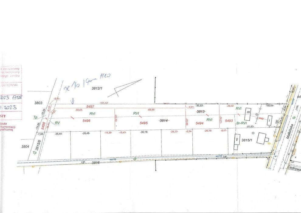 Sprzedam działkę w pobliżu ulicy Małkińskiej