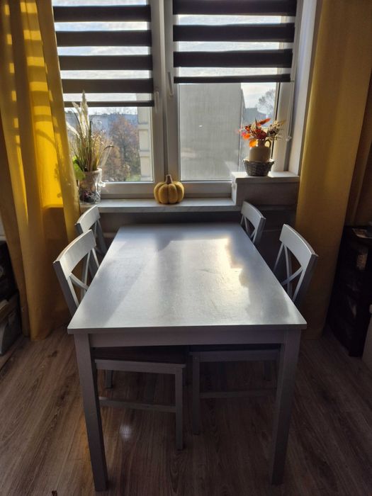 Stół i 4 krzesła ejby agata ikea komplet zestaw
