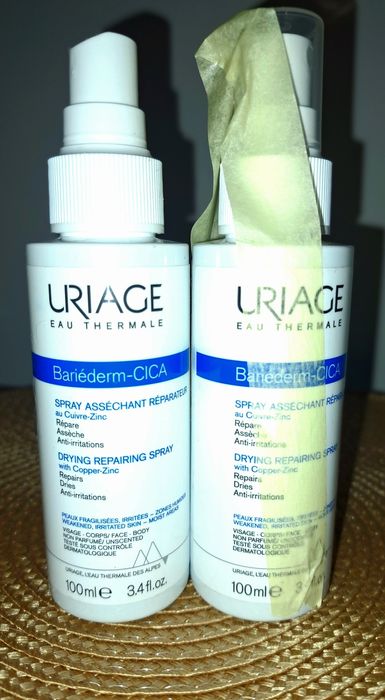 Uriage bariéderm відновлювальний підсушувальний спрей з міддю і цинком для дорослих і дітей  від 3х років