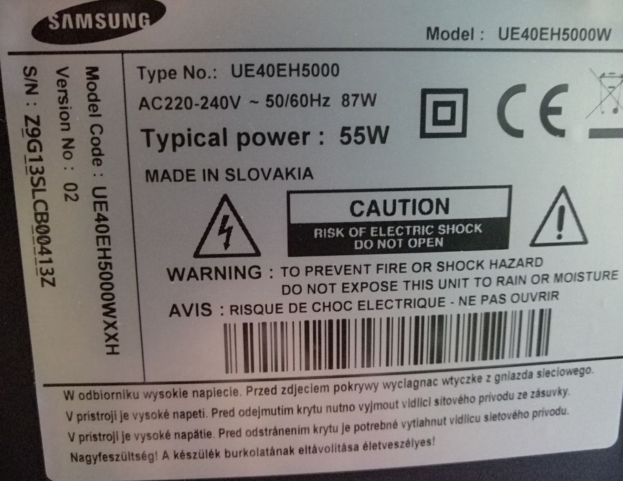 Samsung tv led 40 cali