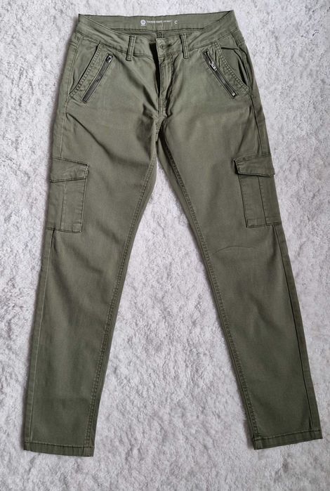Spodnie damskie jeansowe cargo khaki CUBUS  r. S