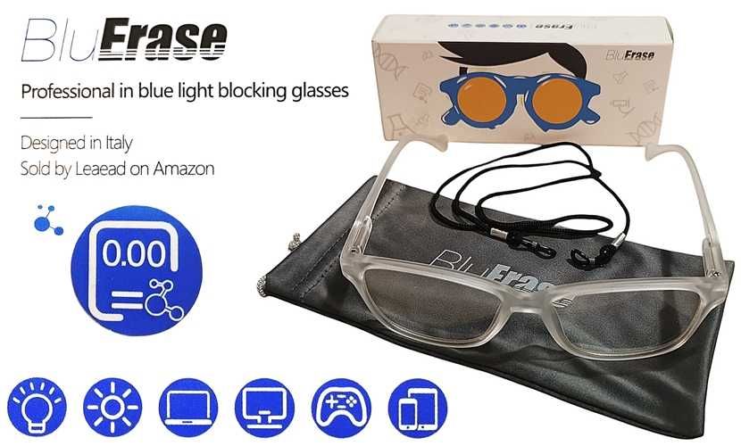 Okulary z filtrem blue light unisex 0,00 men women do komputera jasne