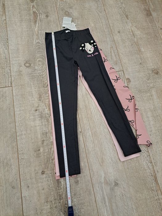 Getry/ legginsy dziewczęce - 3 pary - rozm 128