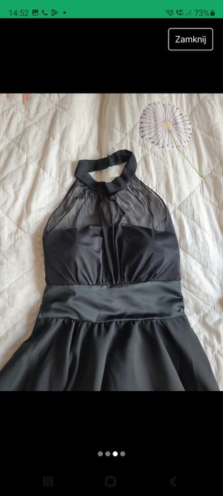 Elegancka czarna sukienka wieczorowa